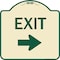Signmission Parking Lot Exit Right Arrow Heavy-Gauge Aluminum Architectural Sign, 18" L, 18" H, TG-1818-23421 A-DES-TG-1818-23421 - alternate 1